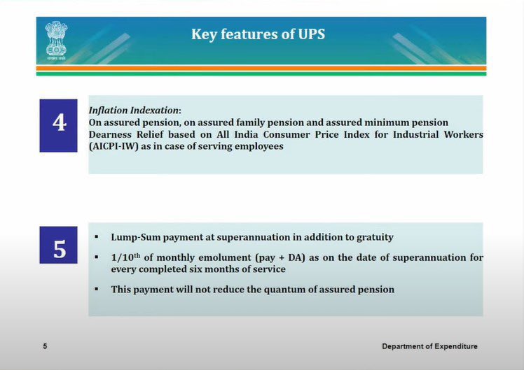 Key Features of Unified Pension Scheme